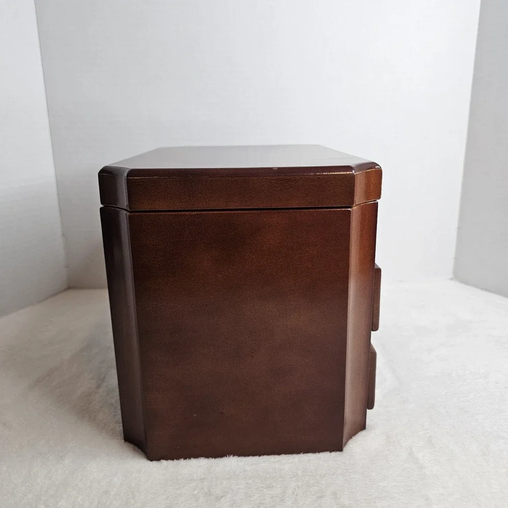 Mele & Co. 3 Tier Jewelry Box Large Wood Walnut Multi Compartments